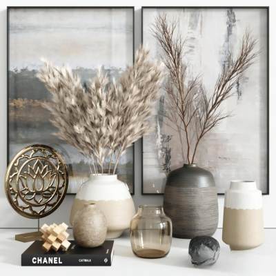 现代花瓶书籍摆件-03